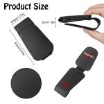 Dacitiery Sunglasses Holder for Car Sun Visor Magnetic Leather Car Visor Sunglass Holder Eyeglass Hanger Clip for Car Universal Car Visor Accessories for Men&Women (Black)