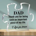 Merclix Dad Puzzle Shaped Acrylic Plaque Gifts for Dad Who Has Everything Dad Gifts from Daughter Dad Presents for Christmas Daddy Gifts from Son Fathers Day Dad Birthday Gifts Ideas