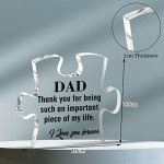 Merclix Dad Puzzle Shaped Acrylic Plaque Gifts for Dad Who Has Everything Dad Gifts from Daughter Dad Presents for Christmas Daddy Gifts from Son Fathers Day Dad Birthday Gifts Ideas