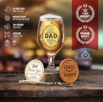 CROWNLY CRYSTAL® Gold Birthday Gifts for Dad Birthday Gifts Beer Glasses Daddy Birthday Gifts Dad Gifts from Daughter Dad Presents Gifts from Son