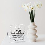 Merclix Dad Puzzle Shaped Acrylic Plaque Gifts for Dad Who Has Everything Dad Gifts from Daughter Dad Presents for Christmas Daddy Gifts from Son Fathers Day Dad Birthday Gifts Ideas