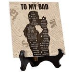 to My Dad Gifts Engraved Plaque - Thanks Dad Gifts from Daughter Son, New Dad Birthday Gifts, Christmas Gifts for Daddy, Stepdad, Father in Law Personalized Father Plaque Idea Present