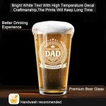 LIGHTEN LIFE Dad Gifts,Dad Beer Glass in Barrel Box,Premium Birthday Gifts for Dad,Non-Lead Dad Beer Glass,Ideal Dad Gifts from Kids,Dad Birthday Gifts Ideas,Dad Beer Glass Gift-480ml