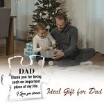 Merclix Dad Puzzle Shaped Acrylic Plaque Gifts for Dad Who Has Everything Dad Gifts from Daughter Dad Presents for Christmas Daddy Gifts from Son Fathers Day Dad Birthday Gifts Ideas