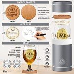 CROWNLY CRYSTAL® Gold Birthday Gifts for Dad Birthday Gifts Beer Glasses Daddy Birthday Gifts Dad Gifts from Daughter Dad Presents Gifts from Son