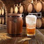 LIGHTEN LIFE Dad Gifts,Dad Beer Glass in Barrel Box,Premium Birthday Gifts for Dad,Non-Lead Dad Beer Glass,Ideal Dad Gifts from Kids,Dad Birthday Gifts Ideas,Dad Beer Glass Gift-480ml