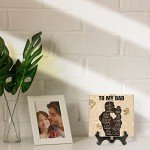 to My Dad Gifts Engraved Plaque - Thanks Dad Gifts from Daughter Son, New Dad Birthday Gifts, Christmas Gifts for Daddy, Stepdad, Father in Law Personalized Father Plaque Idea Present
