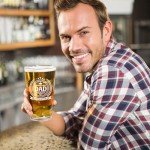 LIGHTEN LIFE Dad Gifts,Dad Beer Glass in Barrel Box,Premium Birthday Gifts for Dad,Non-Lead Dad Beer Glass,Ideal Dad Gifts from Kids,Dad Birthday Gifts Ideas,Dad Beer Glass Gift-480ml