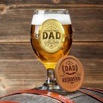 CROWNLY CRYSTAL® Gold Birthday Gifts for Dad Birthday Gifts Beer Glasses Daddy Birthday Gifts Dad Gifts from Daughter Dad Presents Gifts from Son