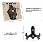 to My Dad Gifts Engraved Plaque - Thanks Dad Gifts from Daughter Son, New Dad Birthday Gifts, Christmas Gifts for Daddy, Stepdad, Father in Law Personalized Father Plaque Idea Present