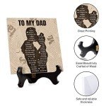 to My Dad Gifts Engraved Plaque - Thanks Dad Gifts from Daughter Son, New Dad Birthday Gifts, Christmas Gifts for Daddy, Stepdad, Father in Law Personalized Father Plaque Idea Present