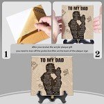 to My Dad Gifts Engraved Plaque - Thanks Dad Gifts from Daughter Son, New Dad Birthday Gifts, Christmas Gifts for Daddy, Stepdad, Father in Law Personalized Father Plaque Idea Present