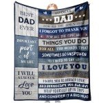 Gifts for Dad, Dad Gifts, Christmas Birthday Gifts for Dad- Soft Flannel Blanket 50”X 60”- Dad Birthday Gifts, Best Dad Gifts from Daughter Son, Daddy Gifts, Father Gifts, Present for Dad/Daddy/Father