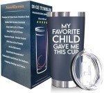 NEWELEVEN Christmas Gifts from Daughter, Son, Kids, Wife - Birthday Gifts for New Dad, Husband, Men - Best Present Idea for Father, Husband, Bonus Dad from Daughter, Son, Wife - 20 Oz Tumbler