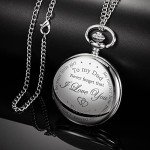 Dad Gift from Daughter to Father Engraved Pocket Watch - No Matter How Much Time Passes, I Will Always Be Your Little Girl (Silver)