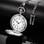 Dad Gift from Daughter to Father Engraved Pocket Watch - No Matter How Much Time Passes, I Will Always Be Your Little Girl (Silver)