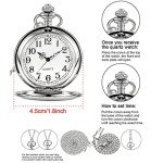 Dad Gift from Daughter to Father Engraved Pocket Watch - No Matter How Much Time Passes, I Will Always Be Your Little Girl (Silver)