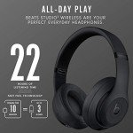 Beats Studio3 Wireless Noise Cancelling Over-Ear Headphones - Apple W1 Headphone Chip, Class 1 Bluetooth, Active Noise Cancelling, 22 Hours Of Listening Time - Matte Black