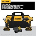 DEWALT - 20V MAX Power Tool Combo Kit, Cordless Power Tool Set, 2 Tools with 2 Batteries and Charger Included (DCK277D2)