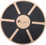 ROMIX® Wooden Balance Board, Wobble Board Training Physio 40cm Non-Slip Round Self Fitness Trainer Body Exercise Gym Sports Performance Enhancement Rehabilitation Physical Therapy for Boys Men Women