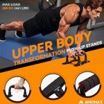 Amonax Gym Equipment for Home Workout (Ab Roller Wheel Set, Skipping Rope, Push-up Handles). Fitness Exercise, Strength Training Equipment for Abs, Weight Loss, Sport Accessories for Men Women