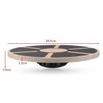 ROMIX® Wooden Balance Board, Wobble Board Training Physio 40cm Non-Slip Round Self Fitness Trainer Body Exercise Gym Sports Performance Enhancement Rehabilitation Physical Therapy for Boys Men Women