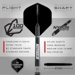 RED DRAGON Pegasus 28 Gram Professional Tungsten Steeltip Darts Set with Flights, Stems (Shafts) and Wallet