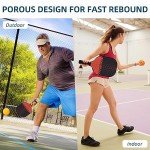 Touyinger Pickleball Paddles, Pickleball Set with Fiberglass Surface PickleBall Racket with 4 Balls Equipment and Portable Bag, Indoor & Outdoor Pickleball Sports for Men Women