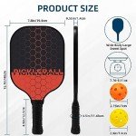 Touyinger Pickleball Paddles, Pickleball Set with Fiberglass Surface PickleBall Racket with 4 Balls Equipment and Portable Bag, Indoor & Outdoor Pickleball Sports for Men Women