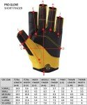 Gill Pro Sailing Gloves - Short Finger with 3/4 Length Fingers for Sailing, Paddle & Board Sports, Kayaking or Windsurfing