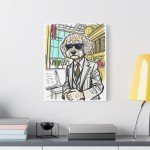 Canvas Art, Stock Exchange Cavapoo, Wall Decor, Dog Lover Gift, Home Office Decor, Animal Wall Art
