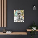 Canvas Art, Stock Exchange Cavapoo, Wall Decor, Dog Lover Gift, Home Office Decor, Animal Wall Art