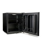 Subcold Cave50 LED Solid Door Beer Fridge for Wine & Drinks | Mini Fridge Chiller with Can Dispenser | Mini Fridge for Bedrooms Quiet | Small Fridge Frost-Free Larder | 44 Cans (Black)