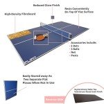 VIAVITO Flipit 6ft Table Tennis Top, Indoor Games Table, Table Tennis Set Inc. Bats, Balls, Net & Posts, for Families Adults and Kids, Reversible Ping Pong Folding Top
