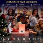 Homecube Touch Bedside Lamp, Bluetooth Speaker with Light Clock Alarm and Radio, Birthday Christmas Valentine Gifts for Men,Women,Boys,Girls,Teenage
