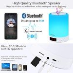 Homecube Touch Bedside Lamp, Bluetooth Speaker with Light Clock Alarm and Radio, Birthday Christmas Valentine Gifts for Men,Women,Boys,Girls,Teenage