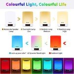 Homecube Touch Bedside Lamp, Bluetooth Speaker with Light Clock Alarm and Radio, Birthday Christmas Valentine Gifts for Men,Women,Boys,Girls,Teenage