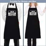 APRONPANDA Old Lives Matter Kitchen Aprons - Funny Christmas Gifts Birthday or Retirement Gifts for Mom, Dad, Grandpa, Grandma - 50th 60th 70th Birthday Gifts for Men Women