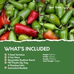 Pronto Seed Grow Your Own Chilli Plant Kit with 5 Seeds Varieties - Indoor Growing Set with Sustainable Packaging Display - Gift for Women, Men - Beginner-Friendly (Chilli Kit)