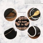 Joymaking Birthday Gifts for Men Coffee Mug 14oz Birthday Gifts for Him Dad, Boyfriend, Husband Funny Gifts for Birthday Coffee Cup with Legends are Born in November, 400ML Black