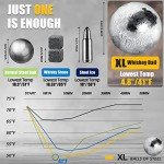 Whiskey Gift Sets for Men, Whiskey Stones and Glass Gift Set with 2 Whiskey Glasses, 2 XL Stainless Steel Whisky Balls, Tongs, Gifts for Men on Birthday/Christmas/Father's Day/Wedding/Anniversary