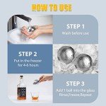 Whiskey Gift Sets for Men, Whiskey Stones and Glass Gift Set with 2 Whiskey Glasses, 2 XL Stainless Steel Whisky Balls, Tongs, Gifts for Men on Birthday/Christmas/Father's Day/Wedding/Anniversary