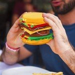 Funny Burger Socks Box for Men Women Teenage Boys - Funny Gifts Novelty Fun Funky Food Cool Crazy Silly Multipack Odd Socks Birthday Gifts Christmas Stocking Stuffers(2 pairs)