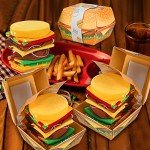 Funny Burger Socks Box for Men Women Teenage Boys - Funny Gifts Novelty Fun Funky Food Cool Crazy Silly Multipack Odd Socks Birthday Gifts Christmas Stocking Stuffers(2 pairs)