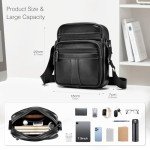 SPAHER Men Small Genuine Leather Handbag Shoulder Bag Satchel Business Messenger Backpack Crossbody Casual Sling Travelling Bag Mens Gift For Wallet Purse Mobile Phone Keys