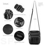 SPAHER Men Small Genuine Leather Handbag Shoulder Bag Satchel Business Messenger Backpack Crossbody Casual Sling Travelling Bag Mens Gift For Wallet Purse Mobile Phone Keys