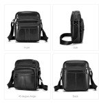 SPAHER Men Small Genuine Leather Handbag Shoulder Bag Satchel Business Messenger Backpack Crossbody Casual Sling Travelling Bag Mens Gift For Wallet Purse Mobile Phone Keys