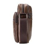 SPAHER Men Small Genuine Leather Handbag Shoulder Bag Satchel Business Messenger Backpack Crossbody Casual Sling Travelling Bag Mens Gift For Wallet Purse Mobile Phone Keys