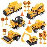 Mini Construction Vehicle Cake Toppers for Kids