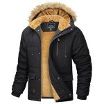 Stylish Black Puffer Jacket with Hood for Men